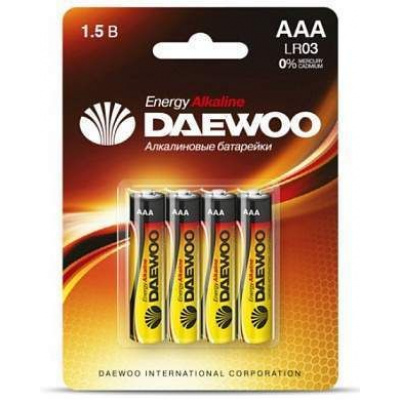 Большое фото товара - Элемент питания LR03  4BL DAEWOO Energy, 12-144487. Вариант №1