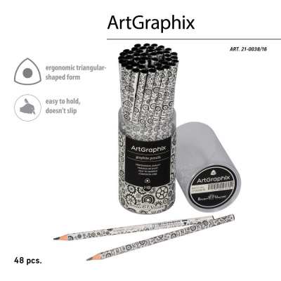 Большое фото товара - Карандаш пластиковый  "ArtGraphix. Время Машин" трехгранный НВ 21-0038/16 Bruno Visconti, 12-152958. Вариант №1
