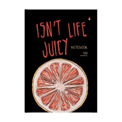 Большое фото товара - Престиж-блокнот А4 160л "СОЧНАЯ ЖИЗНЬ/JUICY LIFE. ГРЕЙПФРУТ" 3-160-490/13 Альт, 12-155234. Вариант №1