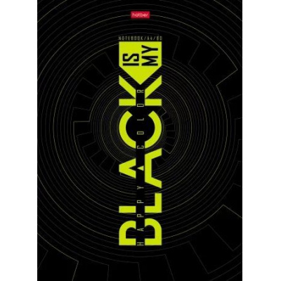 Большое фото товара - Бизнес-блокнот А4  80л клетка "ЧЕРНЫЙ/BLACK" 5-цв. блок (075620) 27685 Хатбер, 12-160843. Вариант №1
