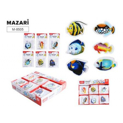 Большое фото товара - Ластик фигурный "FISH" фигурный M-8505 Mazari, 12-163433. Вариант №1