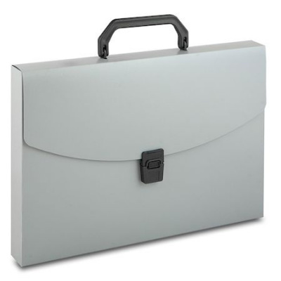 Большое фото товара - Портфель пластиковый А4 35 мм BPP01GREY 0.7мм серый (816262) Бюрократ, 12-164684. Вариант №1