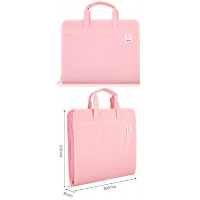 Большое фото товара - Папка-портфель A4 72561PINK 13 отделений, терилен розовый (1482627) Deli, 12-169715. Вариант №1