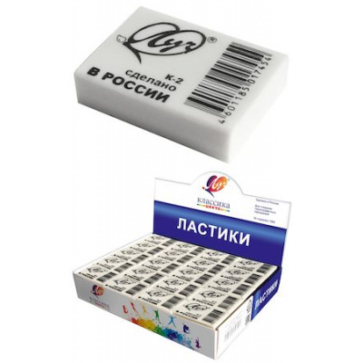 Большое фото товара - Ластик "Классика К2" 31х22х8 мм белый 31С 1988-08 Луч, 12-170689. Вариант №1