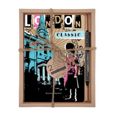 Большое фото товара - Набор подарочный "LONDON" (две тетради 40л клетка+ручка автоматическая) 7-40-001/16-3 Bruno Visconti, 12-171209. Вариант №1