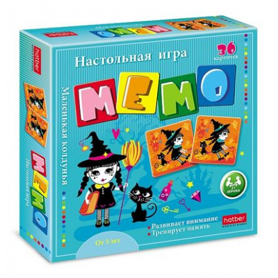 Большое фото товара - Игра Настольная МЕМО 36 карточек "Маленькая колдунья" (082482) Хатбер, 12-175913. Вариант №1