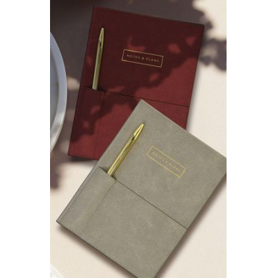 Большое фото товара - Ежедневник недатированный А5 160 стр. "ELEGANCE STYLISH COLLECTION" серый кожзам, карман + ручка, ляссе LXDRA5-ESC2 LOREX, 12-175945. Вариант №1