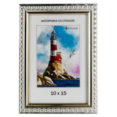 Большое фото товара - Фоторамка 10х15 Пластик серебр 990-1015 Камея, 12-180500. Вариант №1