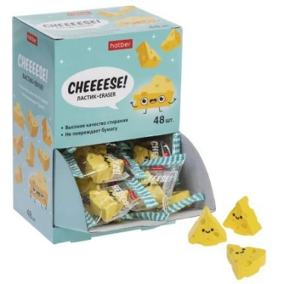Большое фото товара - Ластик фигурный "Сыыыр/Cheeese!" PVC (083267) Хатбер, 12-181230. Вариант №1