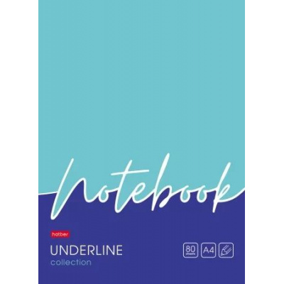 Большое фото товара - Бизнес-блокнот А4  80л клетка "Акцент/Underline" 5-цв. блок (083870) 28145 Хатбер, 12-181243. Вариант №1