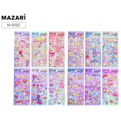 Большое фото товара - Декоративные наклейки 9х20.5 см 12 дизайнов M-8592 Mazari, 12-186002. Вариант №1