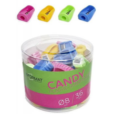 Большое фото товара - Точилка пластиковая "КОНФЕТЫ/CANDY" TI-PL ассорти SchoolФормат, 12-188335. Вариант №1
