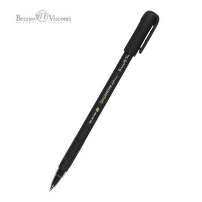 Большое фото товара - Ручка гелевая "SimpleWrite BLACK" 0.5 мм синяя 20-0066 Bruno Visconti, 12-190188. Вариант №1