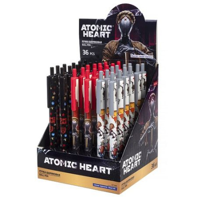 Большое фото товара - Ручка автоматическая шариковая 0.7мм "Atomic Heart" синяя (085060) Хатбер, 12-190483. Вариант №1