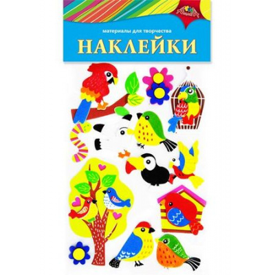 Большое фото товара - Декоративные наклейки из ЭВА "Яркие птички" С3476-20 АппликА, 12-192084. Вариант №1