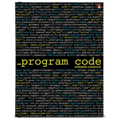 Большое фото товара - Тетрадь со сменным блоком  80л клетка на 4 кольца "PROGRAM CODE" 7-80-081/08 Альт, 12-193195. Вариант №1