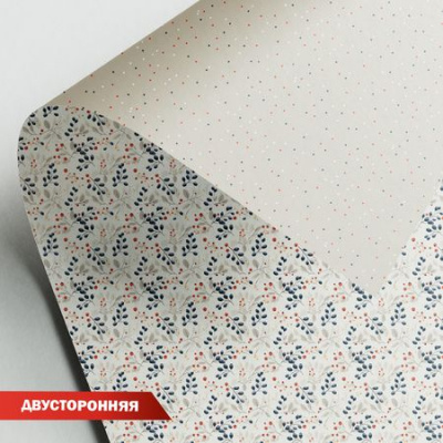 Большое фото товара - Бумага упаковочная  70х100 см WPD-06 двусторонняя, 10 Ягоды Stilerra, 12-193491. Вариант №1