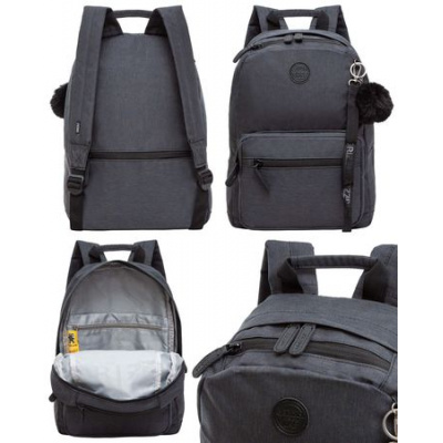 Большое фото товара - Рюкзак молодежный RXL-321-1/5 черный 27х38х14 см GRIZZLY, 12-196507. Вариант №1
