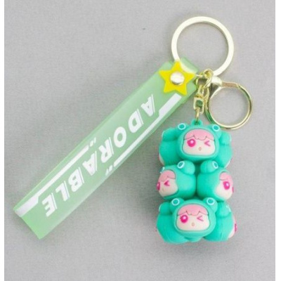 Большое фото товара - Брелок "Frog family", green 6,5х3,5х3,5 см 141P-037G, 12-197699. Вариант №1