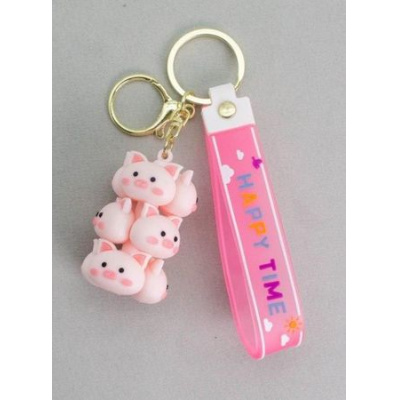 Большое фото товара - Брелок "Pig family", pink 6,5х3,5х3,5 см 141P-037A, 12-197701. Вариант №1