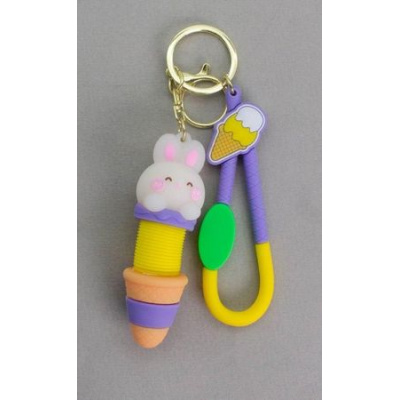 Большое фото товара - Брелок-антистресс "Long neck bunny", yellow 9х3х2,5 см 141P-063C, 12-197709. Вариант №1