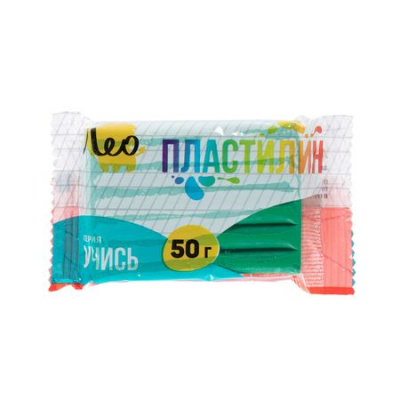 Большое фото товара - Пластилин  50гр. "Учись" зеленый LNMC-50 Лео, 12-201894. Вариант №1