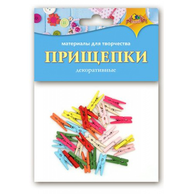 Большое фото товара - Декоративные прищепки "Классика цветные" С3574-10 АппликА, 12-203019. Вариант №1