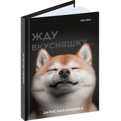 Большое фото товара - Записная книжка А6  48л клетка "МИЛЫЙ ЗАБАВНЫЙ ПЁС" лен 48-7096 Проф-Пресс, 12-203272. Вариант №1