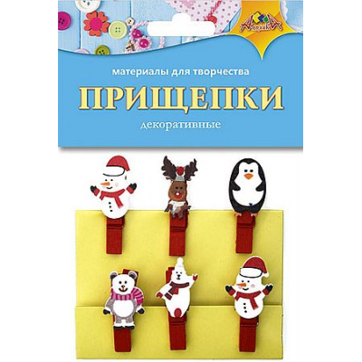 Большое фото товара - Декоративные прищепки "Новый год 1" С3574-20 АппликА, 12-204463. Вариант №1