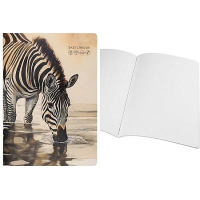 Большое фото товара - Альбом для зарисовок (скетчбук)  А4 20л "НА РАССВЕТЕ - 1" для акварели, сшивка,каландр холст 20-0311 Проф-Пресс, 12-204733. Вариант №1