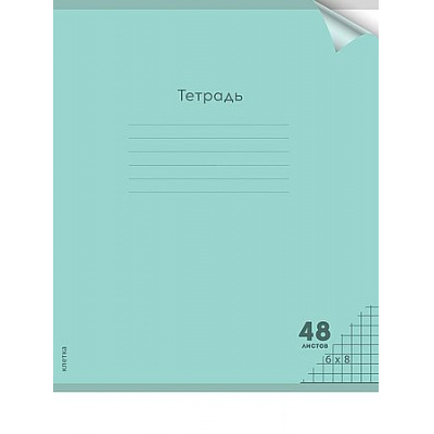 Большое фото товара - Тетрадь  48л клетка пластиковая обложка цветная "ПАСТЕЛЬ ЗЕЛЕНЫЙ" 48-1348 Проф-Пресс, 12-204751. Вариант №1