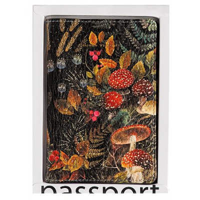 Большое фото товара - Обложка для паспорта "ФЛОРА.Лесная сказка/FLORA.Forest Fairy Tale" кожзам 3-620/13 Bruno Visconti, 12-204805. Вариант №1