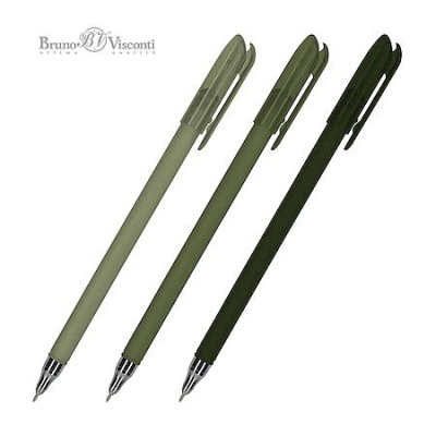 Большое фото товара - Ручка шариковая 0.38 мм "PointWrite.Зеленая/Verde" синяя 20-0506 Bruno Visconti, 12-207768. Вариант №1