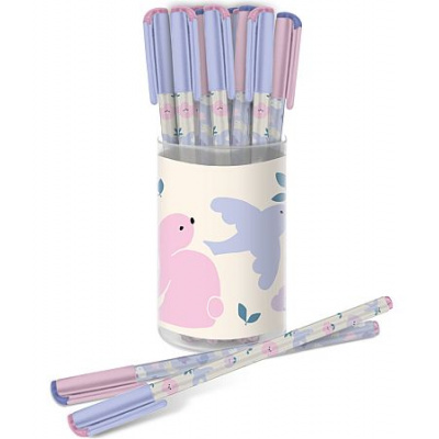 Большое фото товара - Ручка шариковая масляная 0.5мм "Slim Soft.LOREX KIDS PASTEL WORLD" синяя  LXKOPSS-PW 266141 LOREX, 12-212081. Вариант №1