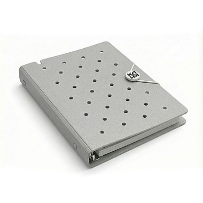 Большое фото товара - !КЛИК Блокнот-конструктор на кольцах  А5 80л клетка "КЛИК. Платиновый" на резинке БККП80501 Listoff, 12-214325. Вариант №1