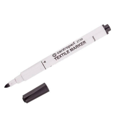 Большое фото товара - Маркер по ткани 1.8мм Textil 2739/01 черный Centropen, 12-37034. Вариант №1