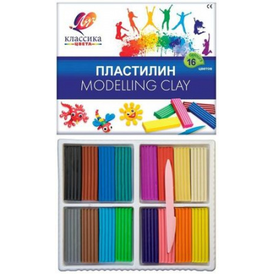 Большое фото товара - Пластилин  16цв 320 гр. "Классика" 20С 1329-08 Луч, 12-43249. Вариант №1