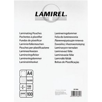 Большое фото товара - Пленка для ламинирования А4 100 шт 100 мкм LA-78658 Lamirel, 12-72420. Вариант №1