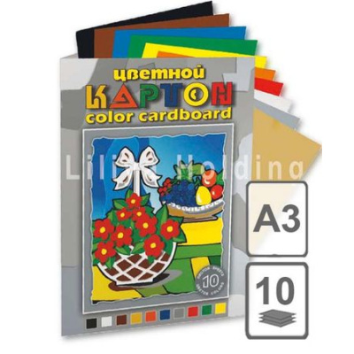 Большое фото товара - Набор цветного картона А3 10л 10цв "Натюрморт" НКЦ203/3 Лилия Холдинг, 12-79342. Вариант №1