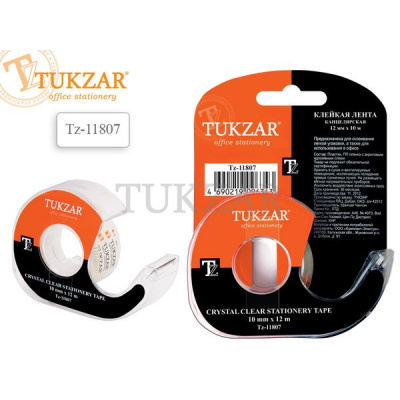 Большое фото товара - Клейкая лента 12х10 прозрачная в диспенсере TZ11807 Tukzar, 12-83468. Вариант №1