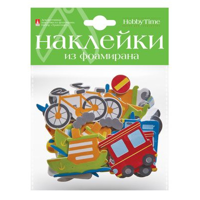 Большое фото товара - Декоративные наклейки из ФОАМИРАНА "Транспорт" 2-546/14 Альт, 12-95017. Вариант №1