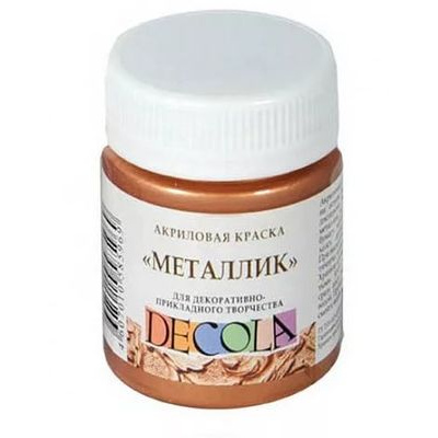 Большое фото товара - Акриловая краска металлик "Декола" 20 мл Бронза 4926963 Невская палитра, 12-95108. Вариант №1