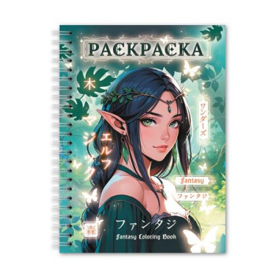Большое фото товара - Раскраска Девушки. Фэнтези девушки (на спирали), (Проф-Пресс, 2025), Обл, c.48, 13-1002807. Вариант №1