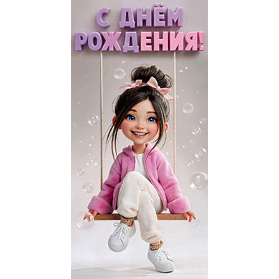 Большое фото товара - 5Д3196 С Днем рождения! (конверт для денег, текст), (АВ-Принт), 13-1021789. Вариант №1