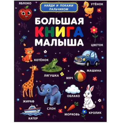 Большое фото товара - Большая книга малыша. Найди и покажи пальчиком, (Владис, 2026), Обл, c.64, 13-1023707. Вариант №1
