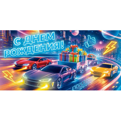 Большое фото товара - 10001397 С Днем Рождения! (конверт для денег, текст, мужской), (ОткрытаяПланета), 13-1026038. Вариант №1