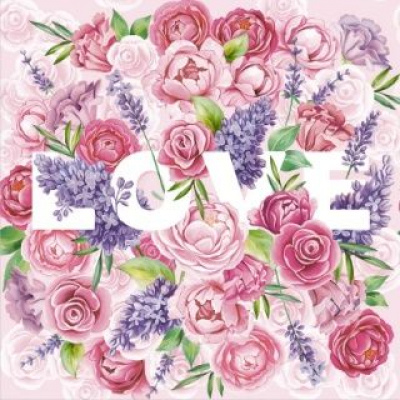 Большое фото товара - Салфетки бумажные Bouquet Home Collection Classic. Цветы любви (33*33см, 3-слоя, 20шт.) 25071, (ООО "Русская бумага АЛЛ Продукция"), 13-1029783. Вариант №1