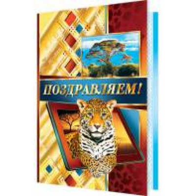 Большое фото товара - 141588 Поздравляем! (гигант, текст, фольга, конгрев, мужская), (МирОткр), 13-647067. Вариант №1