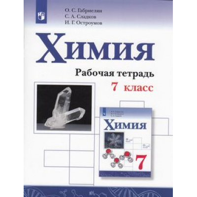 Большое фото товара - РабТетрадь 7кл ФГОС Габриелян О.С.,Сладков С.А.,Остроумов И.Г. Химия (к учеб. Габриеляна О.С.), (Просвещение, 2023), Обл, c.80, 13-715067. Вариант №1