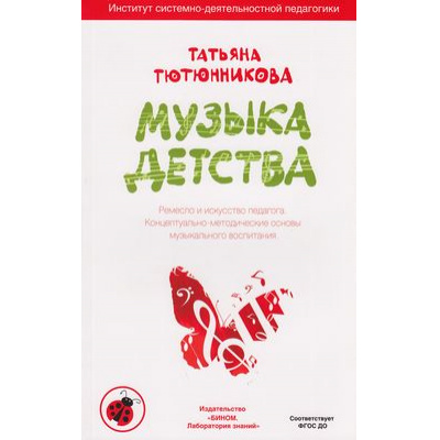 Большое фото товара - ИнститутСистемноДеятельностнойПедагогикиФГОС ДО Тютюнникова Т.Э. Музыка детства. Ремесло и искусство педагога. Концептуально-методические основы музыкального воспитания к программе "Мир открытий" (см. 982651), (БИНОМ,Лаборатория знаний, 2019), Обл, c, 13-779545. Вариант №1